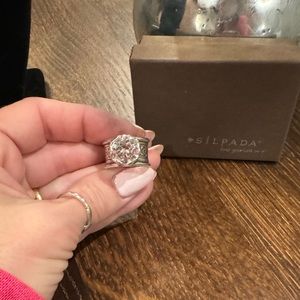 Silpada round CZ ring